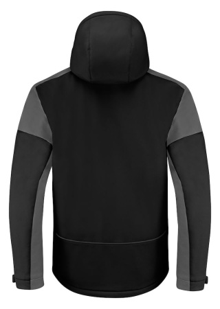 Zateplená softshellová bunda Prime Černá/antracit Back Zateplená softshellová bunda Prime Černá/antracit Back