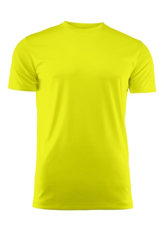 Dětské funkční tričko RUN NEON YELLOW Front Dětské funkční tričko RUN NEON YELLOW Front